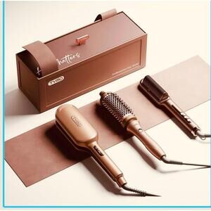 TYMO Limited Ed Styling Set-Include ROVY Hair Crimper Wave Curling Iron & R..